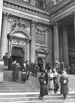Exit: End of the Good Friday service in the Berlin Cathedral, 1936