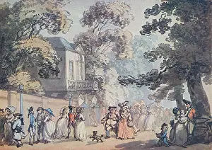 Promenading: The End of the Mall (Spring Gardens) by Thomas Rowlandson