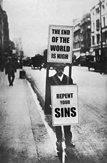 Nigh: End of the world sandwich board man