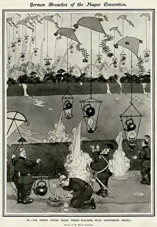 Kettles: The enemy trying their tommy - scalders by W. H Robinson