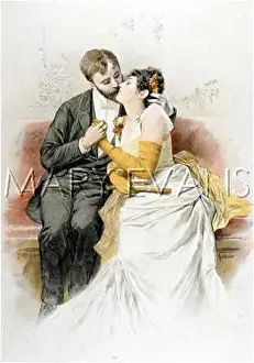 Restrained: ENGAGED COUPLE KISSING