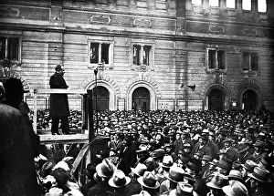 Engelbert: Engelbert Dollfuss during a speech, 1932