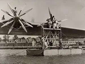 Alun: Engine maintenance pontoon by the Saunders-Roe SR45 Princess