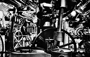 Seaman: Engine room of the U Deutschland, 1916