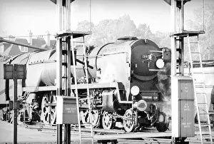 Posts: Front of engine taking water at Southampton Central Station