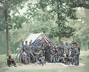 Paramilitary: Engineer camp, 8th N.Y. State Militia, American Civil War