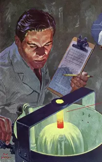 Clipboard: Engineer Testing Metal