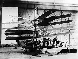 Screws: Engineer working on the Pescarra Helicopter. ?