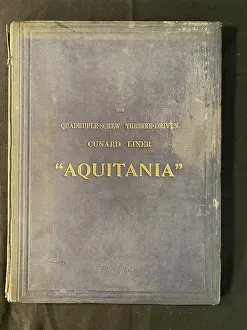 Henry Aldridge & Son Ltd.: Engineering magazine, bound copy of the Aquitania
