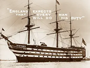 Expects: England expects that every man will do his duty, HMS Victory