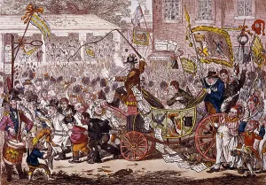 Coachs: England. Middlesex-election. 1804 Caricature of