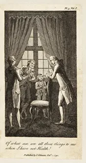 Drawing Room: English aristocrat and guests drinking coffee