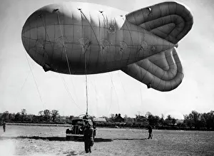 Outskirts: English barrage balloons, 1940