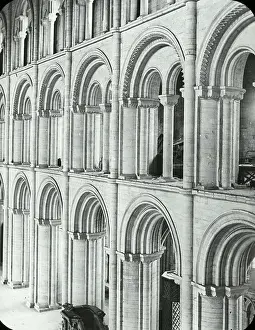 Anglo Saxon: English Cathedrals - Peterborough- arches of the Nave