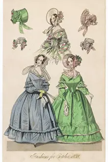 Flounces: English Dresses October 1838