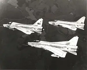 Saudi: Three English Electric Lightnings flying from Warton