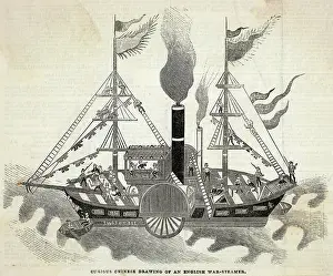 Paddleboats: English paddleboat warship