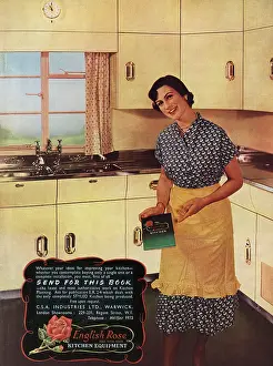 Pinny: English Rose kitchen advertisement