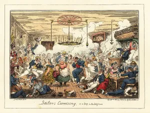 Anchors: English sailors drinking and dancing in a pub