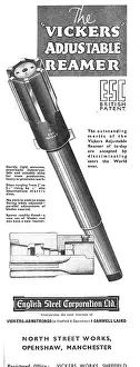 Reamer: English Steel - Vickers Adjustable Reamer