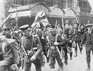 Reinforcements: English troops in Ostend, 1914