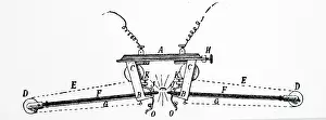 Carbon: Engraved diagram of Solignacs carbon arc lamp
