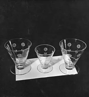 Goblets: ENGRAVED GLASS GOBLETS