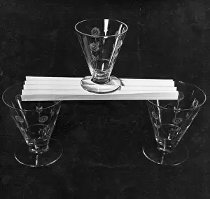 Goblets: ENGRAVED GLASS GOBLETS