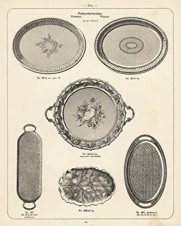 Wurttembergische: Engraved metal platters and waiters
