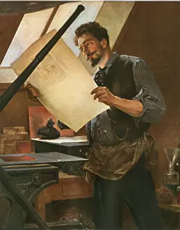 Rops: The engraver Felicien Rops in his Studio
