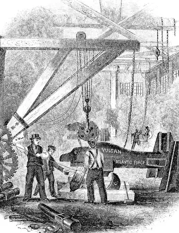 Cast Iron: Engraving of 19th Century Iron Works