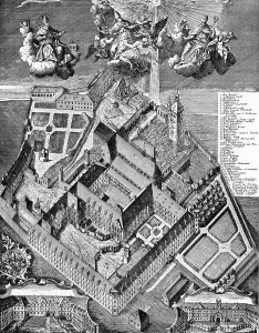 Oberpfalz: Engraving of the abbey San Emmeram