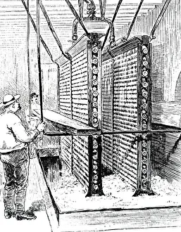 Cooling: An engraving of brewing; Beer fall, used for cooling