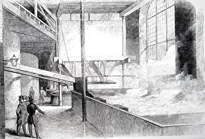 1847: An engraving of Brewing: cooling the wort after