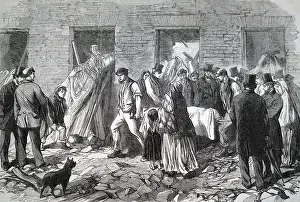 Environs: Engraving depicting the aftermath of the flooding