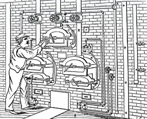 Generator: An engraving depicting the American hydrocarbon process