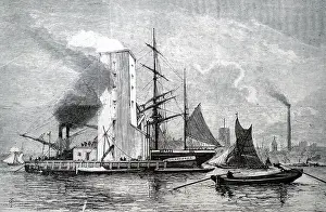 Woolwich: Engraving depicting an American-style grain elevator