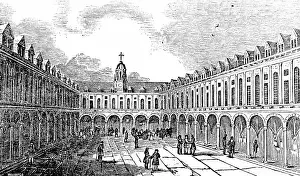 Bourse: Engraving depicting the Amsterdam Bourse