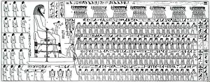 Knee: Engraving depicting an ancient Egyptian bas-relief