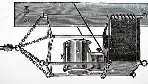 Optics: Engraving depicting an arc light projector with