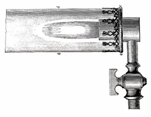Burner: An engraving depicting an Argand burner