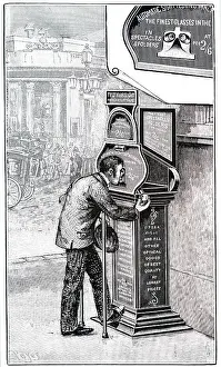 Vision: Engraving depicting an automatic sight testing machine