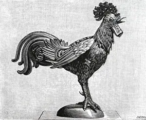 Chicken: An engraving depicting an automaton