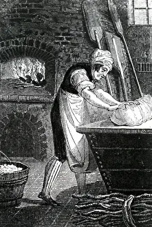 Baking: An engraving depicting a Baker