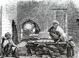 Bakery: An engraving depicting a baker