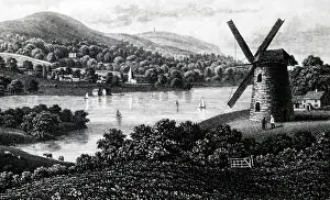 Bambridge: An engraving depicting Bambridge Mill