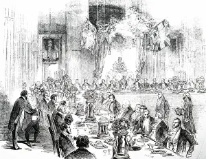 Banquet: An engraving depicting banquet