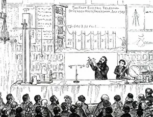 Lecture: Engraving depicting Benjamin Ward Richardson lecturing