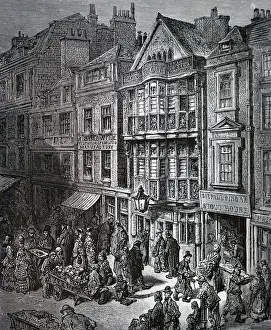 Bishopsgate: An engraving depicting Bishopsgate Street