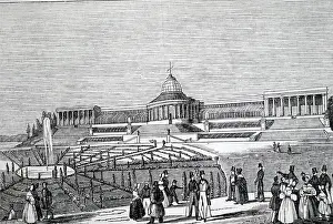 Moved: An engraving depicting the Botanic Garden, Brussels